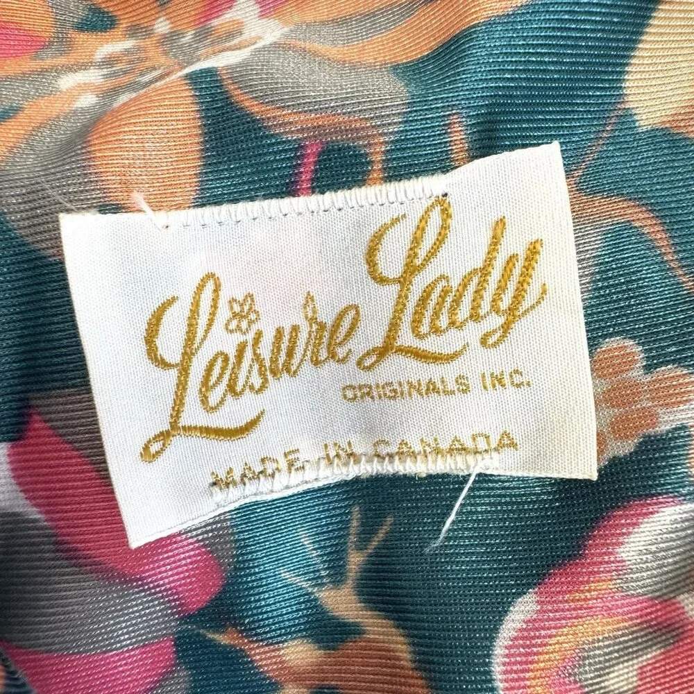 Vintage 70s Dress Womens S/M Floral Mini Short Sleeve V-Neck Collar Retro - Picture 5 of 5